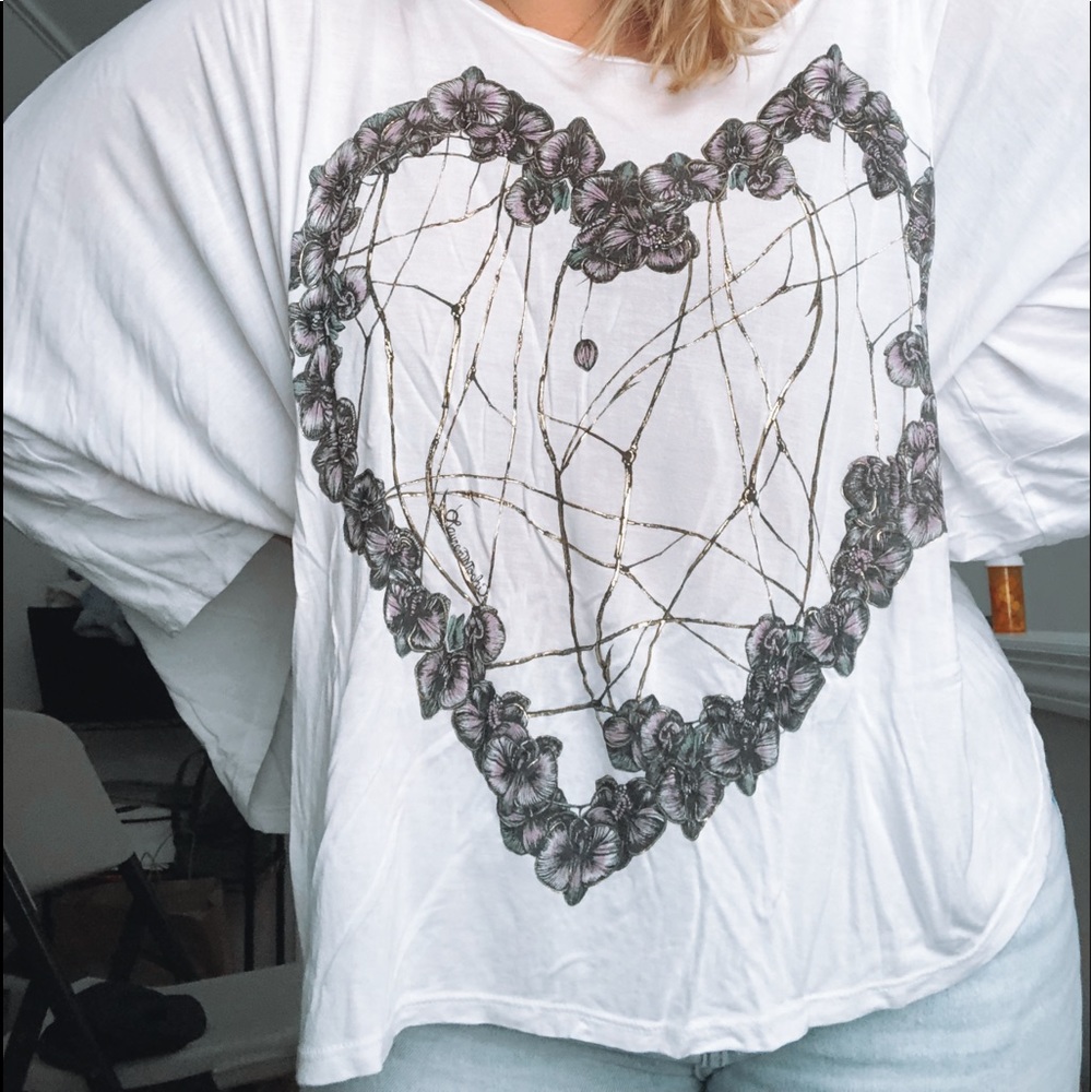 White Flowy Shirt